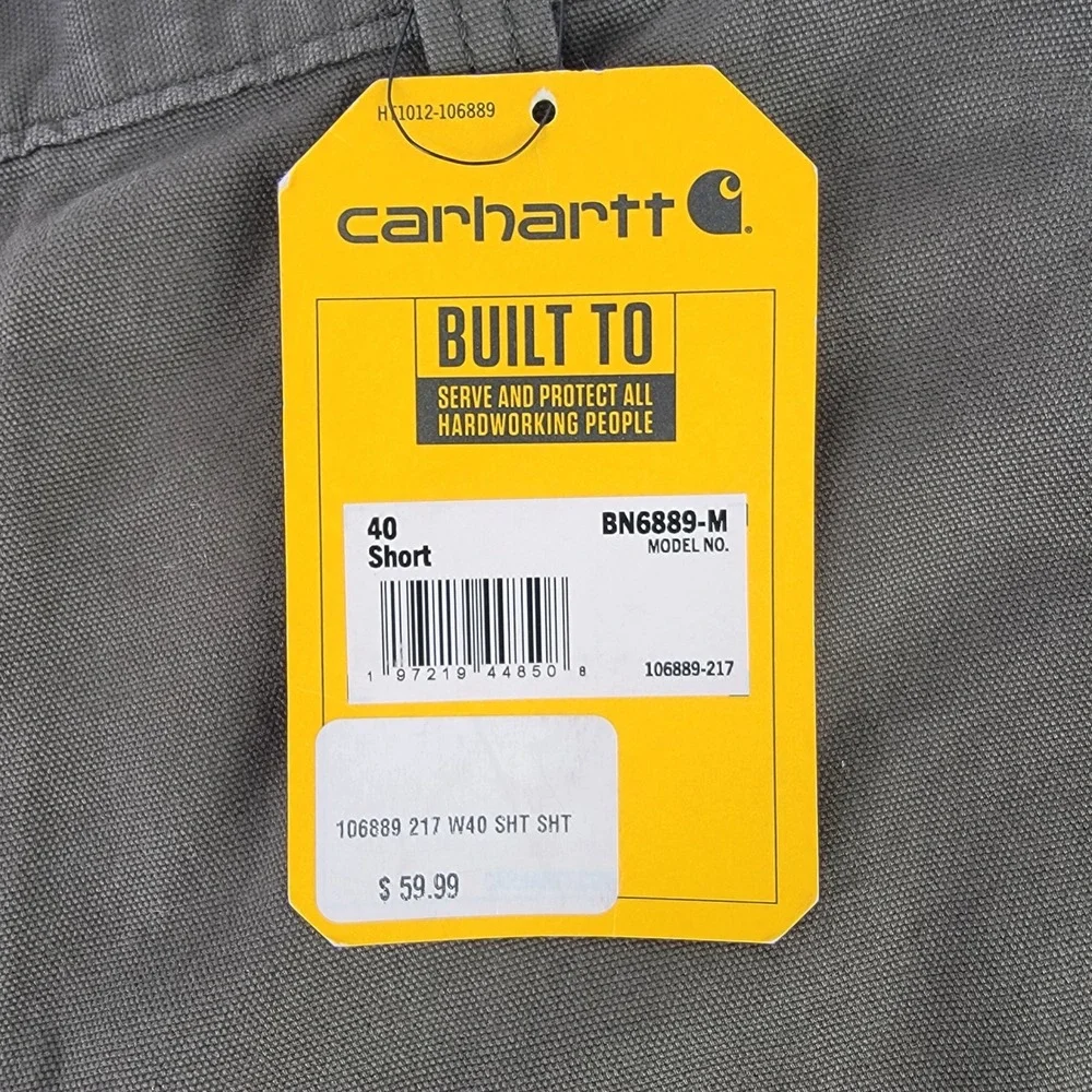 Carhartt Rugged Flex Canvas Jogger Pants Relaxed Brown BN6889-M Mens 40 Short